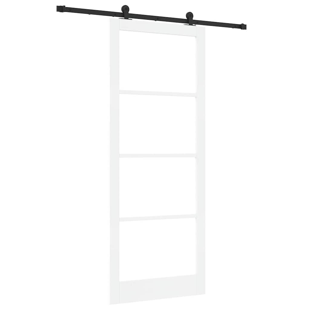 Puerta Corredera Madera de Pino y Vidrio Templado 93 x 232 cm
