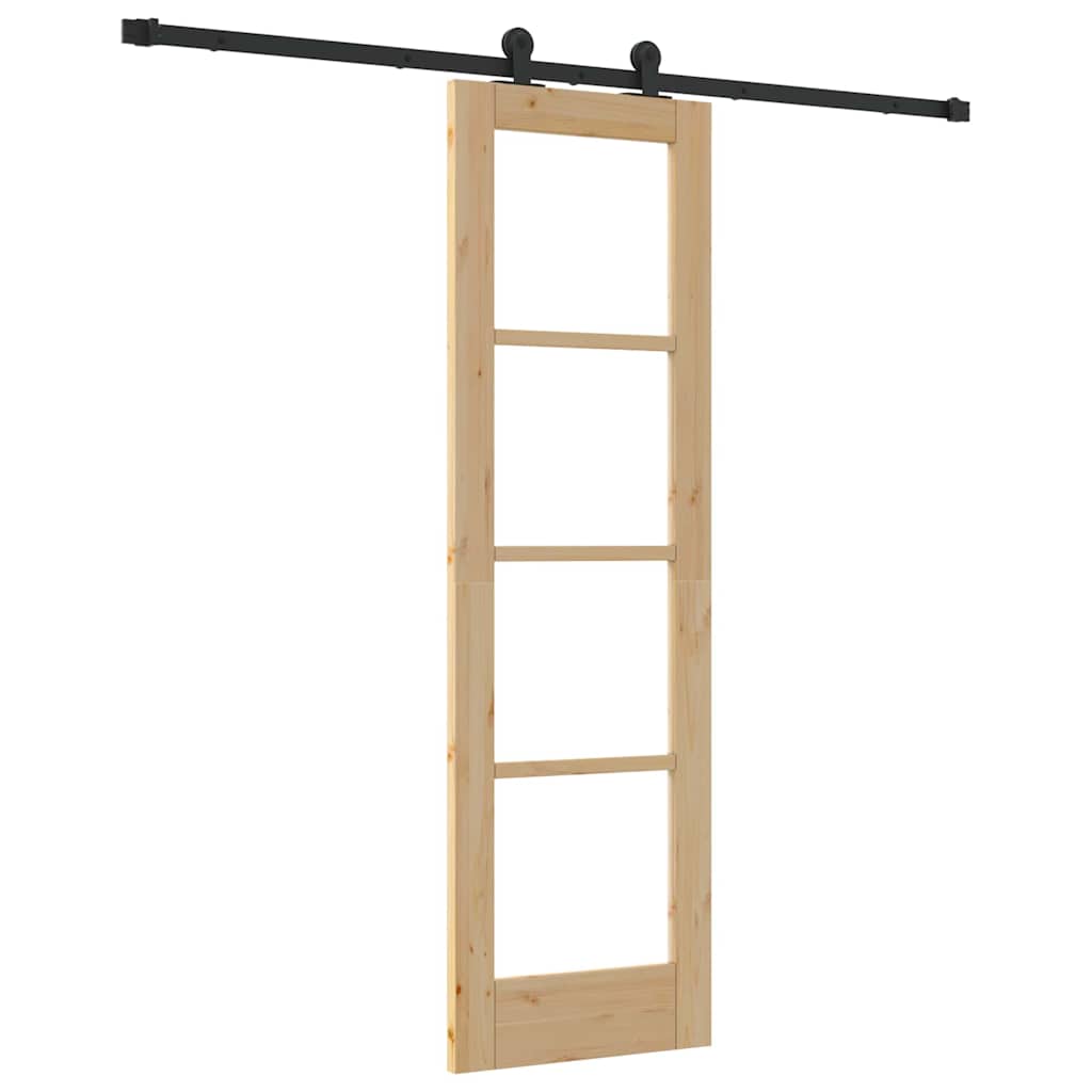 Puerta Corredera Natural y Negro 61 x 198,5 cm