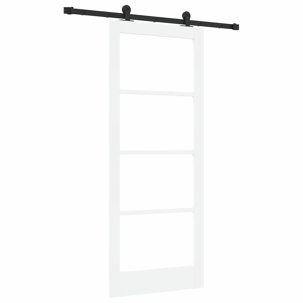Puerta Corredera Madera de Pino y Vidrio 83 x 202 cm