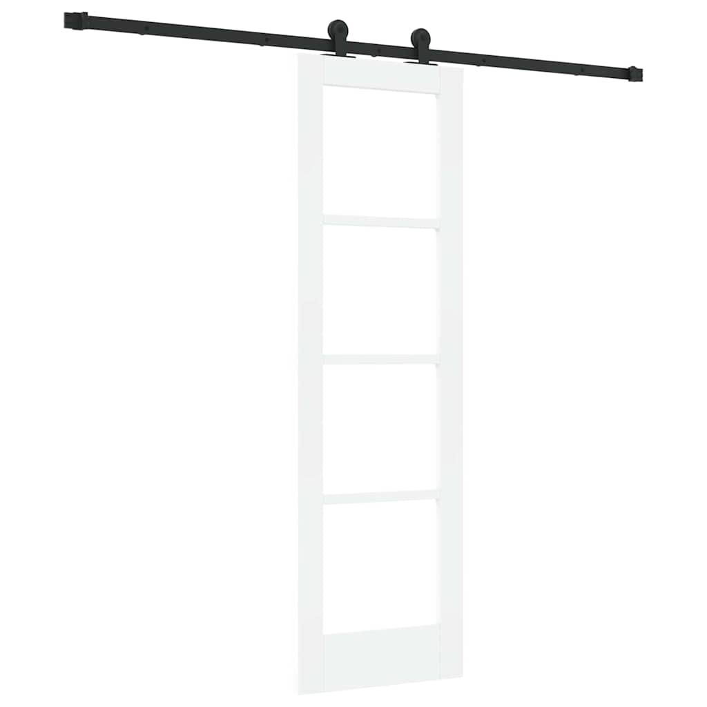 Puerta Corredera Madera de Pino Macizo y Vidrio 61 x 198,5 cm