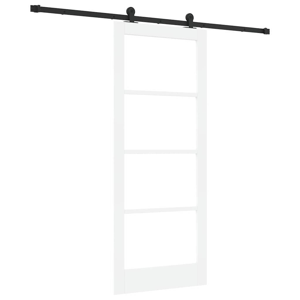 Puerta Corredera Madera de Pino y Vidrio 83 x 202 cm