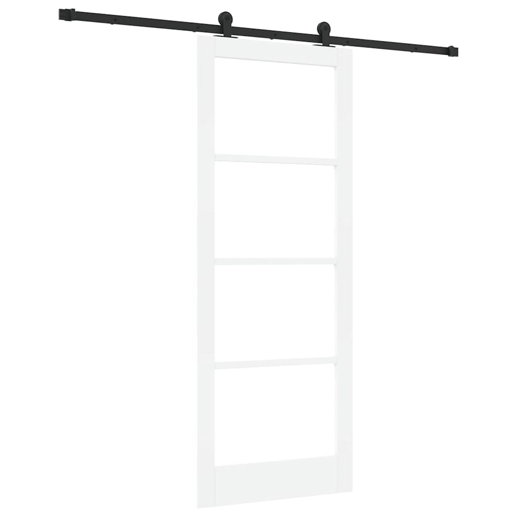 Puerta Corredera Madera de Pino y Vidrio 83 x 211 cm