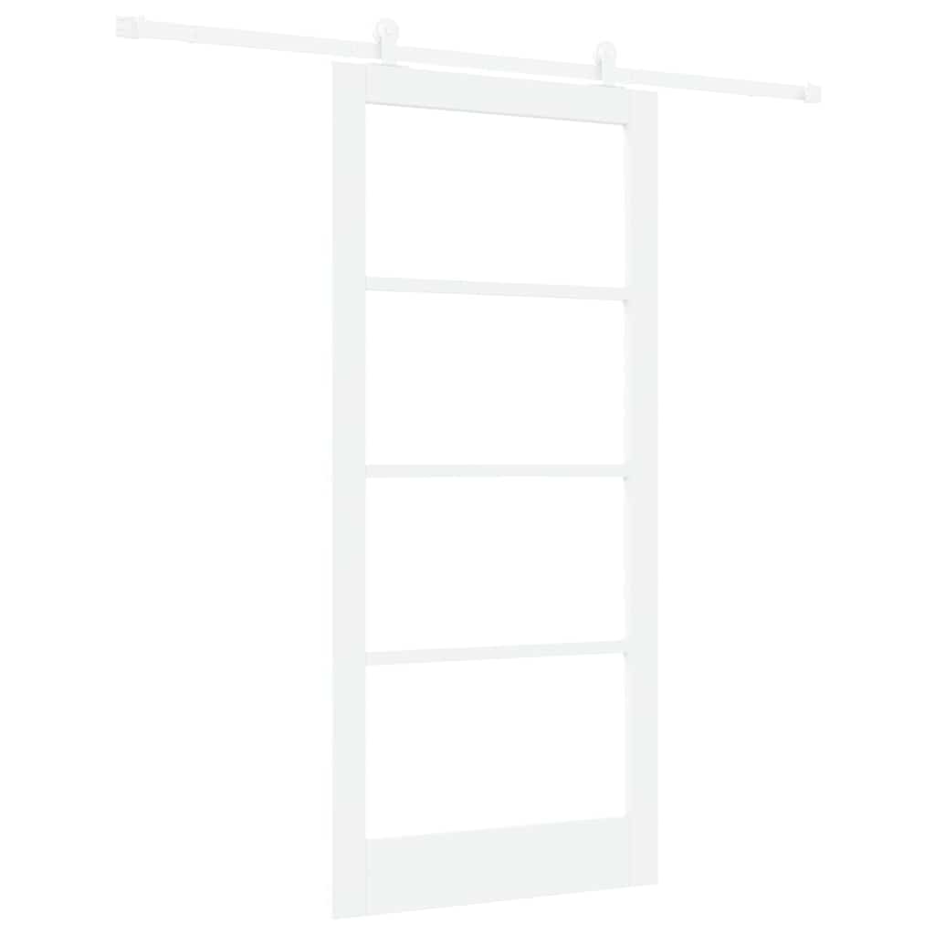 Puerta Corredera Madera de Pino y Vidrio 93 x 202 cm
