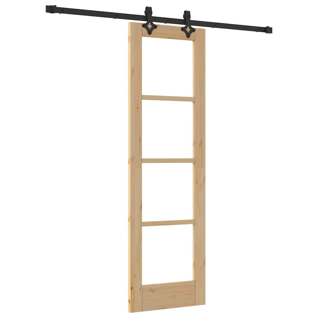 Puerta Corredera Natural y Negro 61 x 198,5 cm
