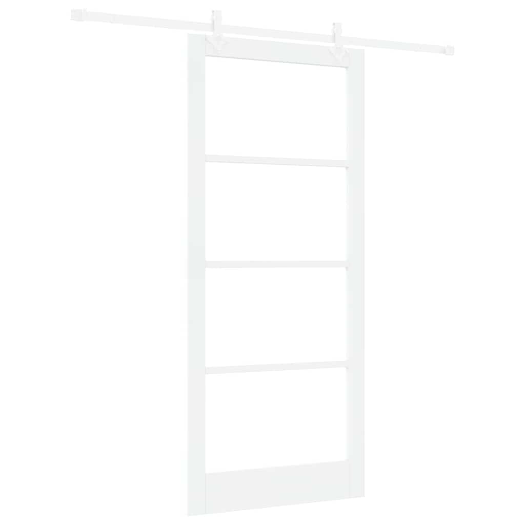 Sliding Door 93 x 211 cm Solid pine wood and glass 
