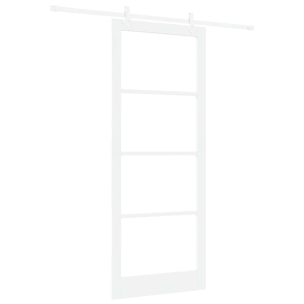 Sliding Door 93 x 232 cm Solid pine wood and glass 