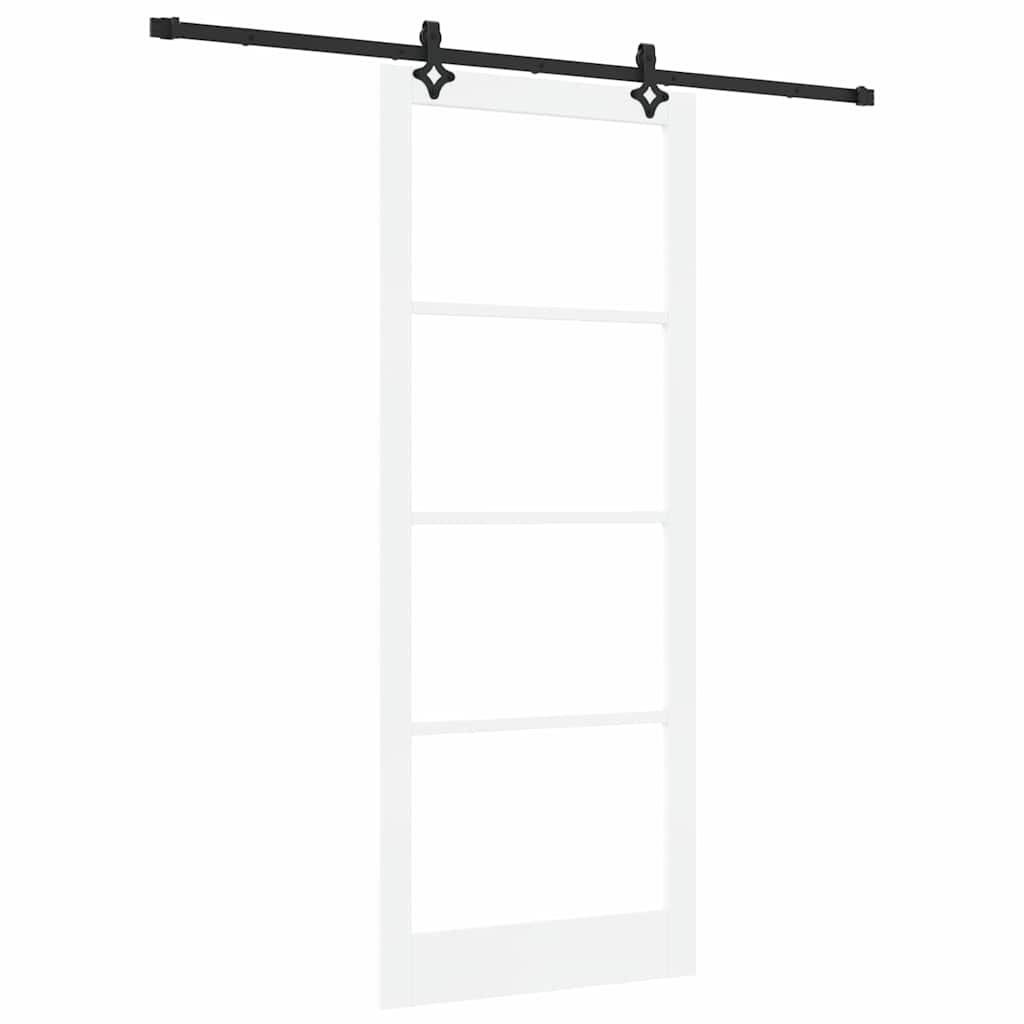 Sliding Door 93 x 232 cm Solid pine wood and glass 
