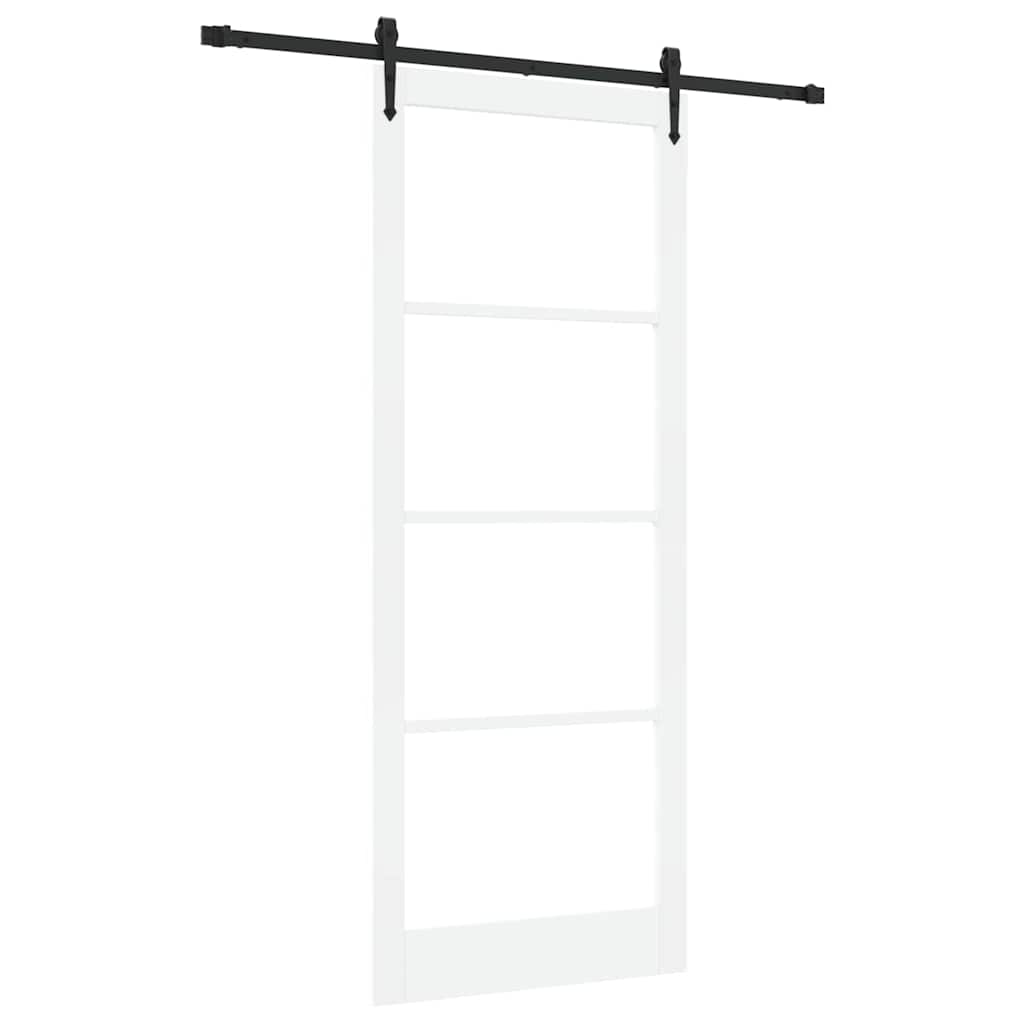 Sliding Door 93 x 232 cm Solid pine wood and glass 