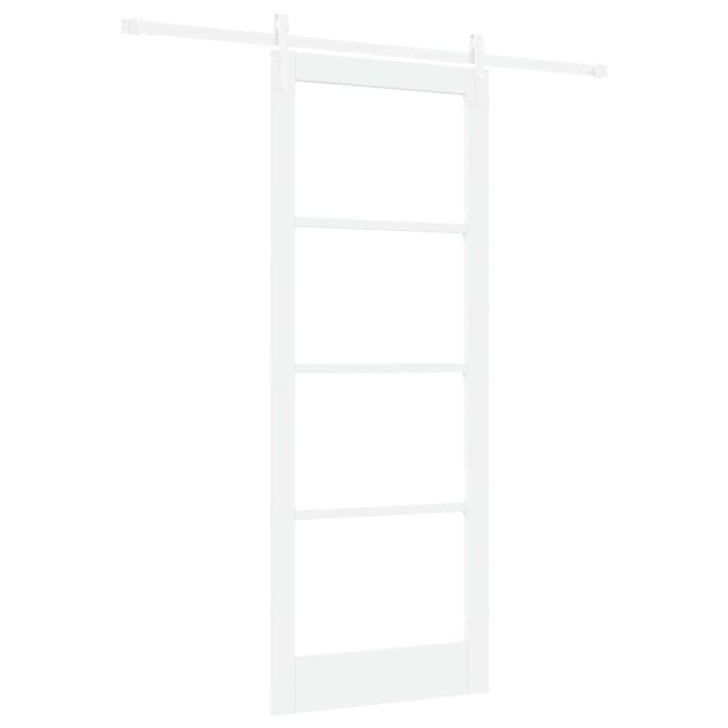Sliding Door 83 x 211 cm Solid pine wood and glass 