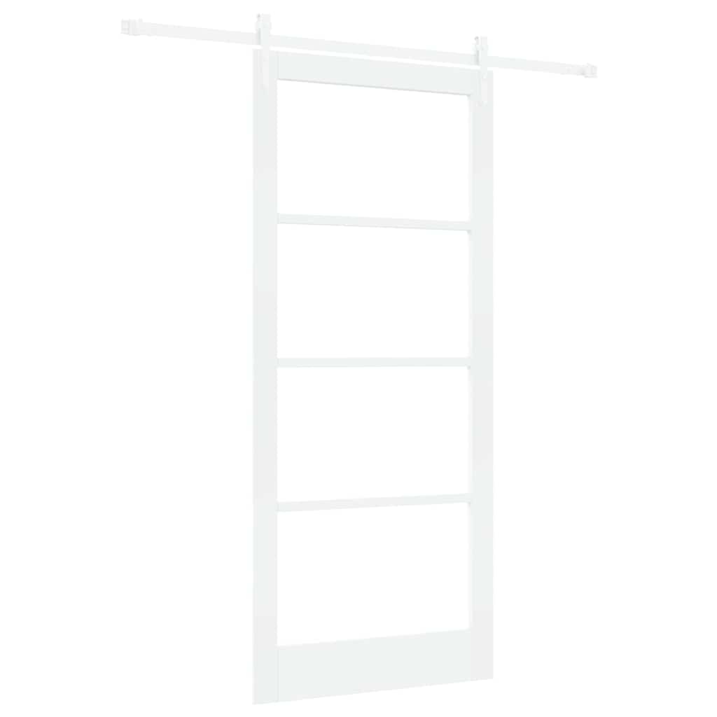 Sliding Door 93 x 211 cm Solid pine wood and glass 