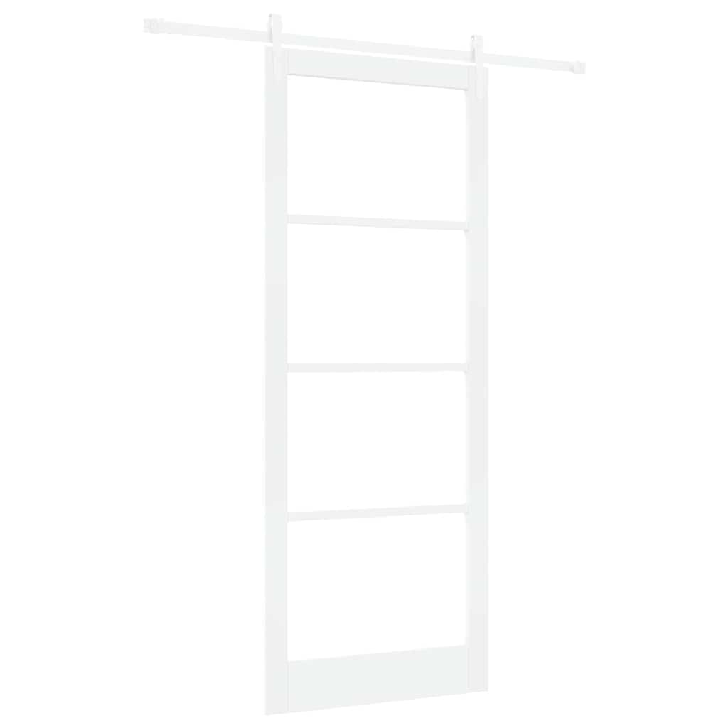 Sliding Door 93 x 232 cm Solid pine wood and glass 
