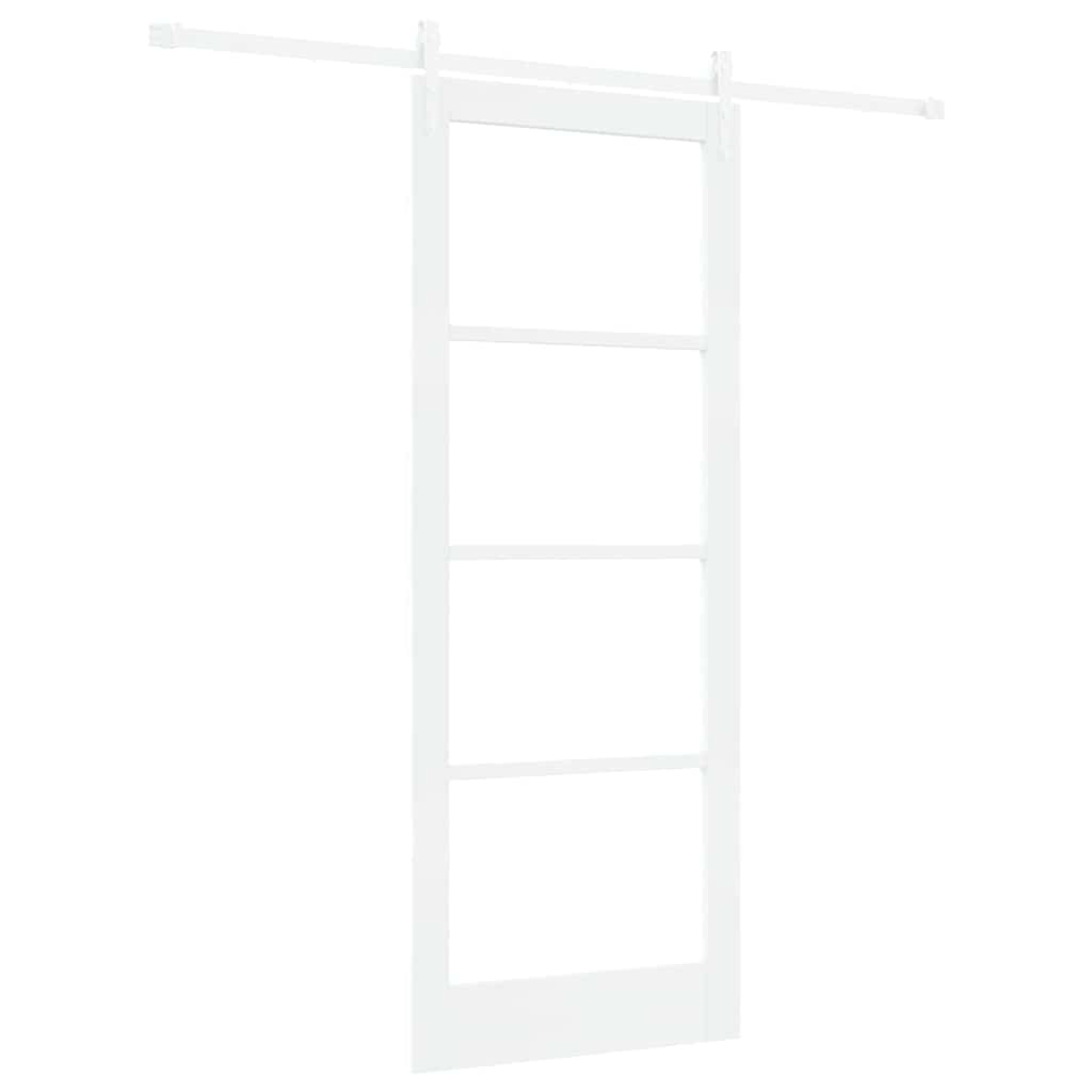 Sliding Door 83 x 211 cm Solid pine wood and glass 
