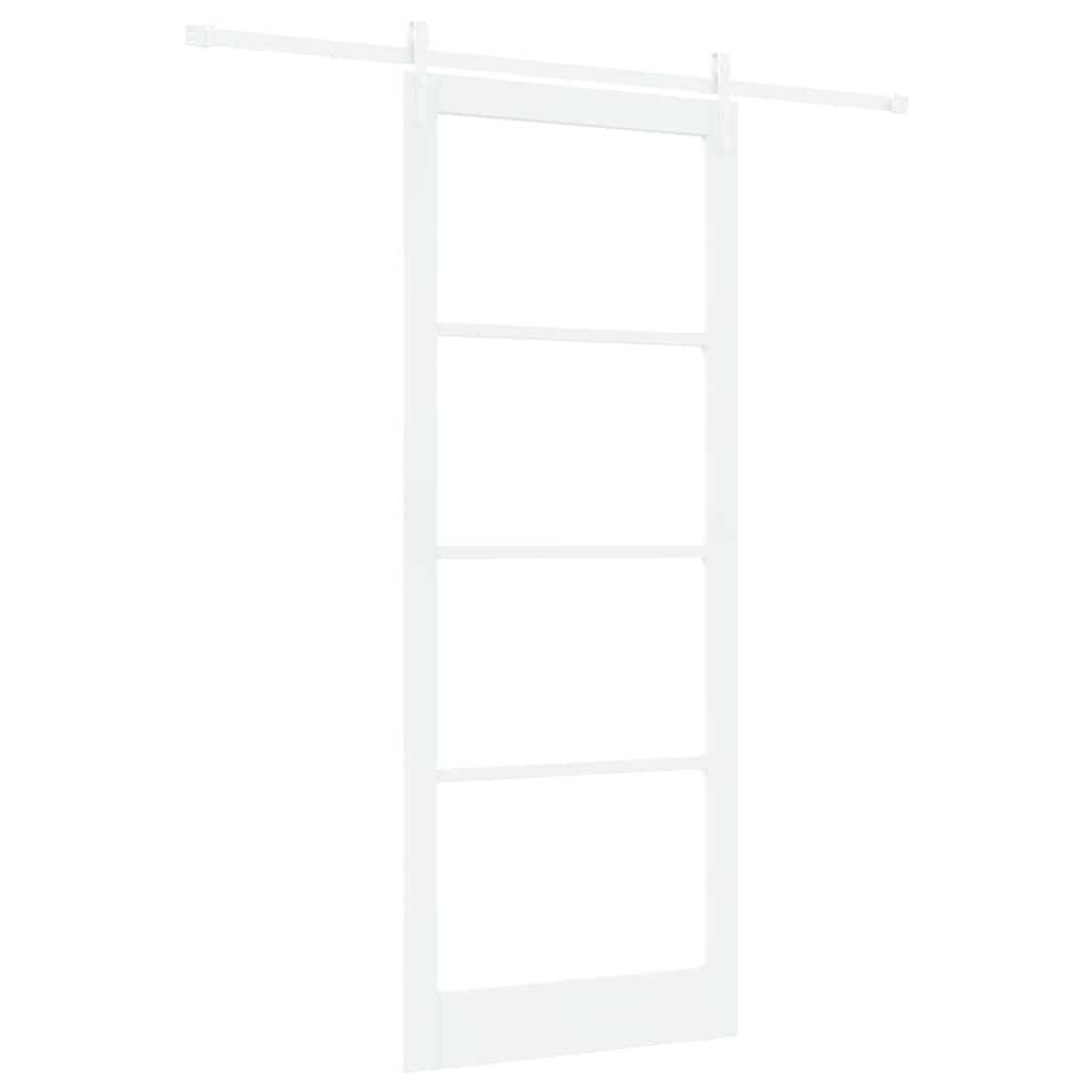 Sliding Door 93 x 232 cm Solid pine wood and glass 