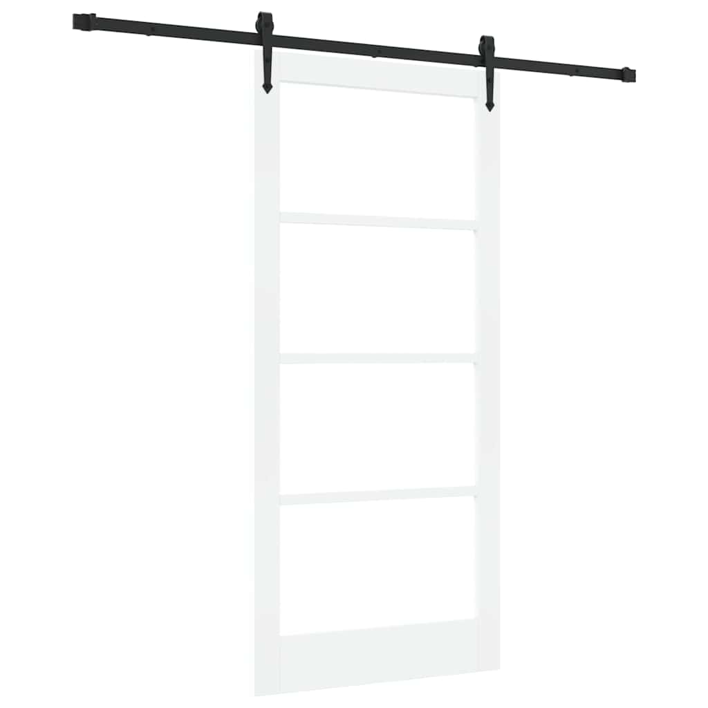 Puerta Corredera Madera de Pino y Vidrio 93 x 202 cm