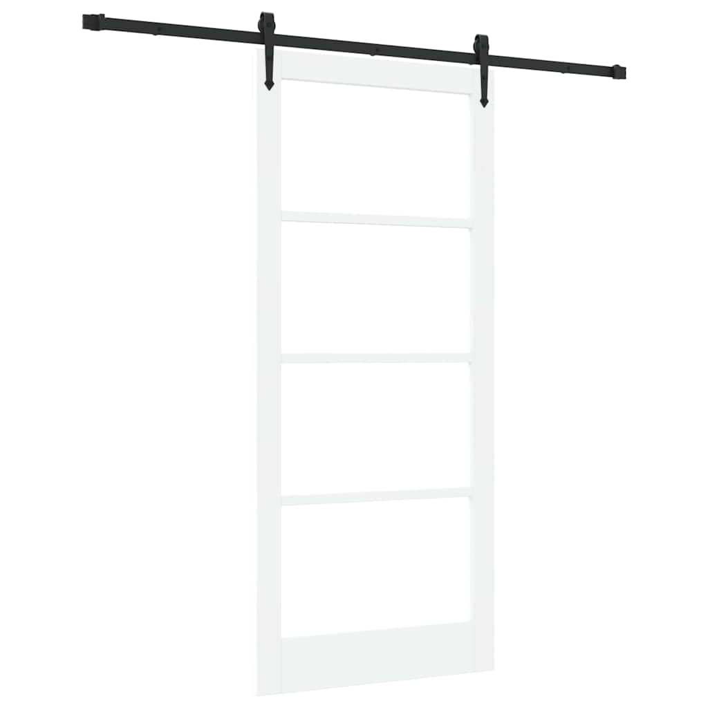 Puerta Corredera Madera de Pino y Vidrio 93 x 211 cm