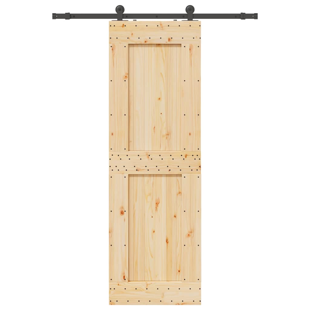 Vetonek Puerta corredera con herrajes madera maciza de pino 70x210 cm