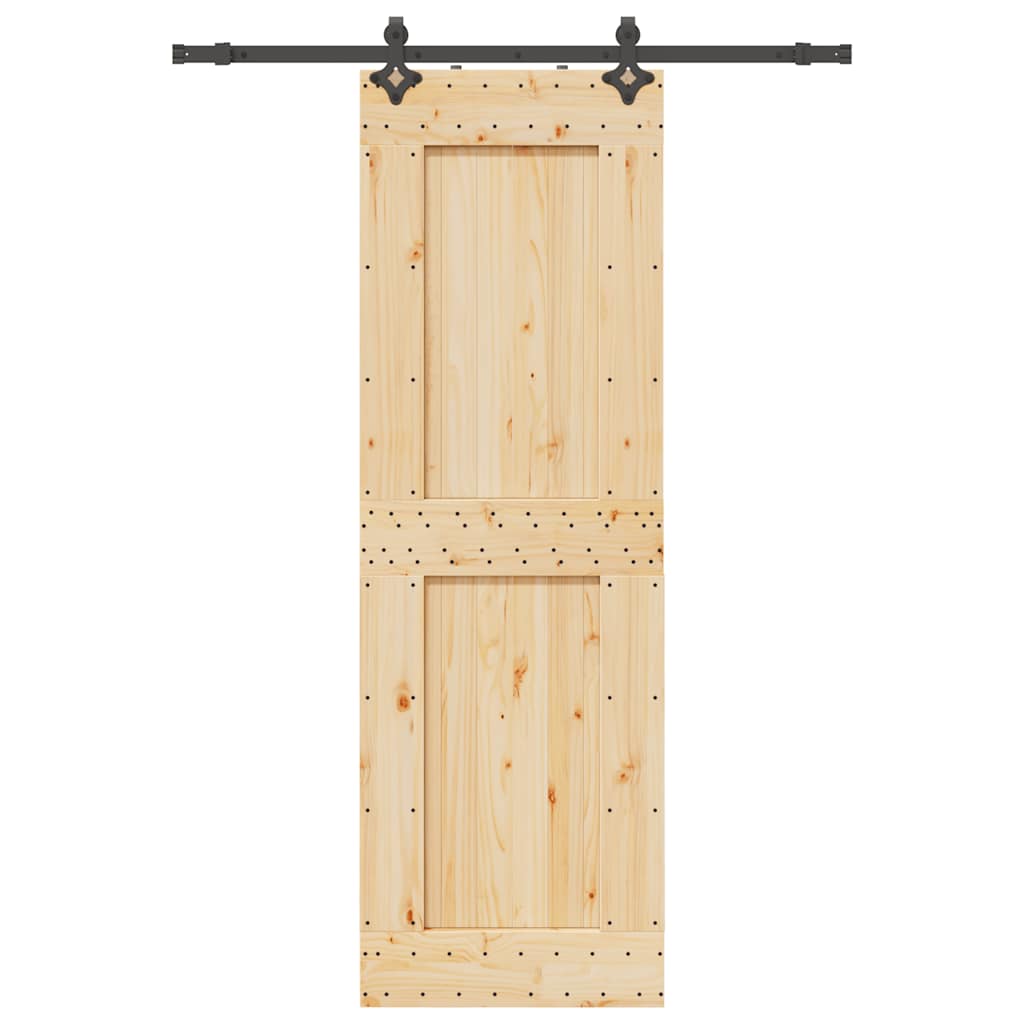 Vetonek Puerta corredera con herrajes madera maciza de pino 70x210 cm