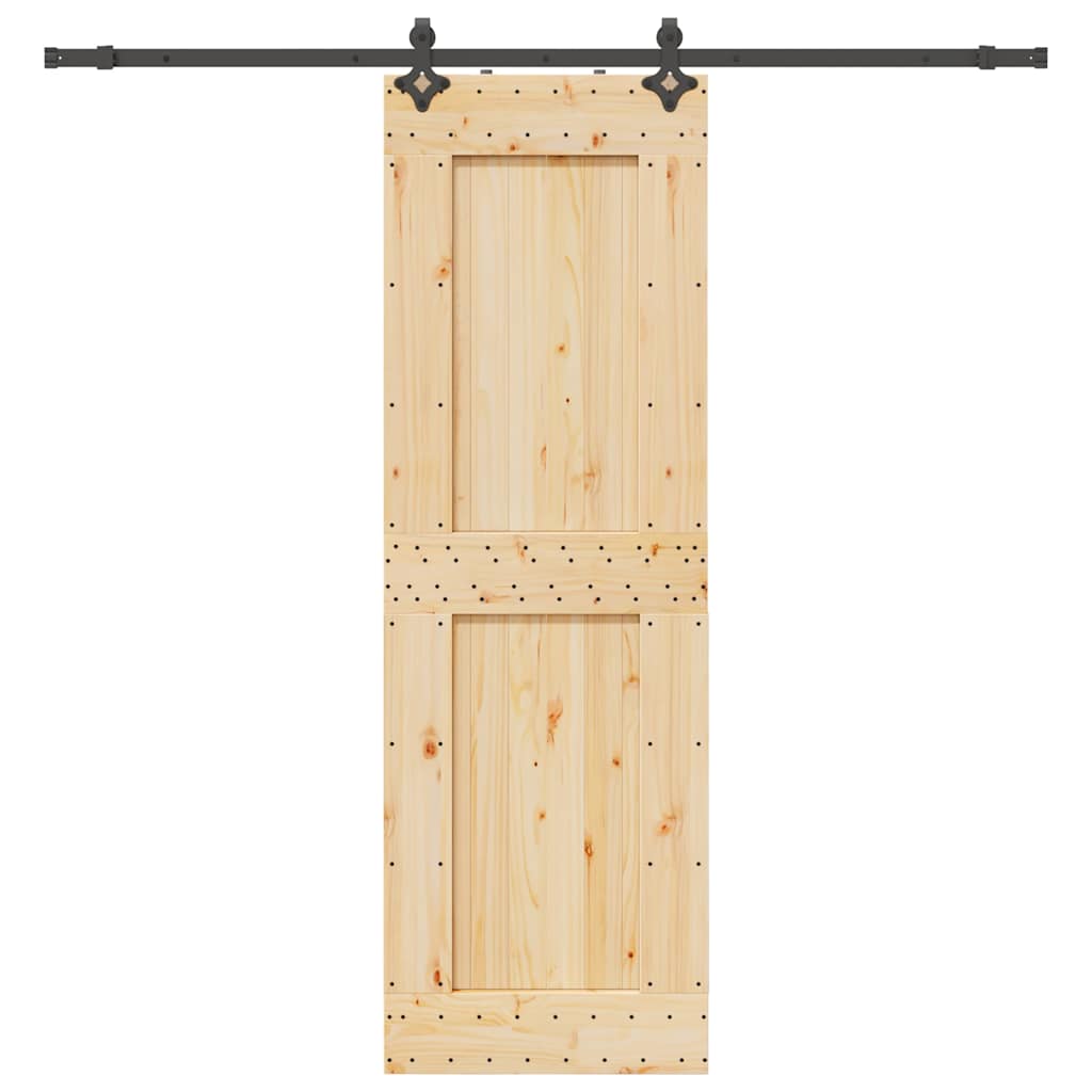 Vetonek Puerta corredera con herrajes madera maciza de pino 70x210 cm