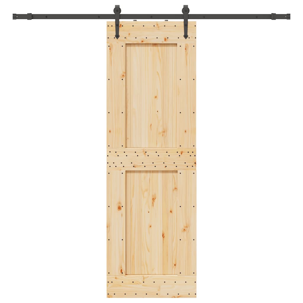 Vetonek Puerta corredera con herrajes madera maciza de pino 70x210 cm