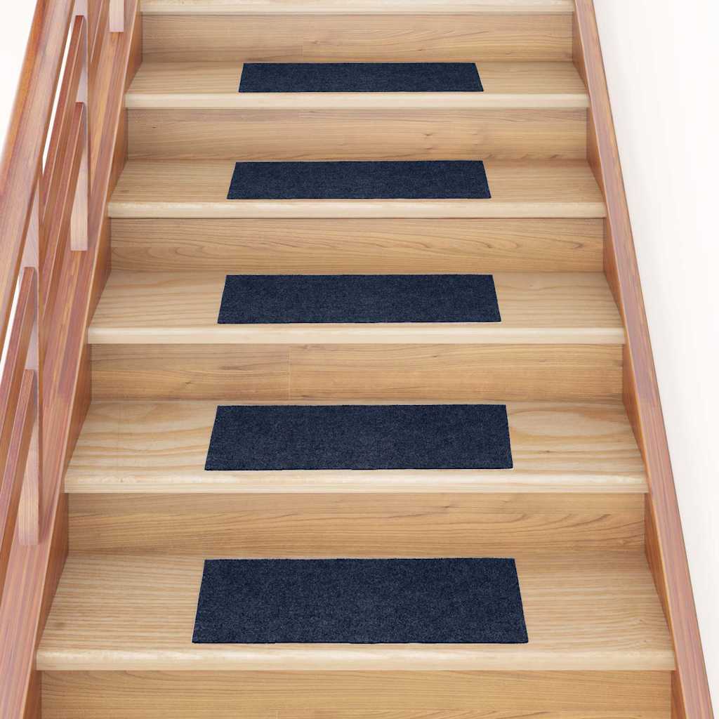 Vetonek Alfombrillas escaleras autoadhesivas 30uds azul 60x25 cm