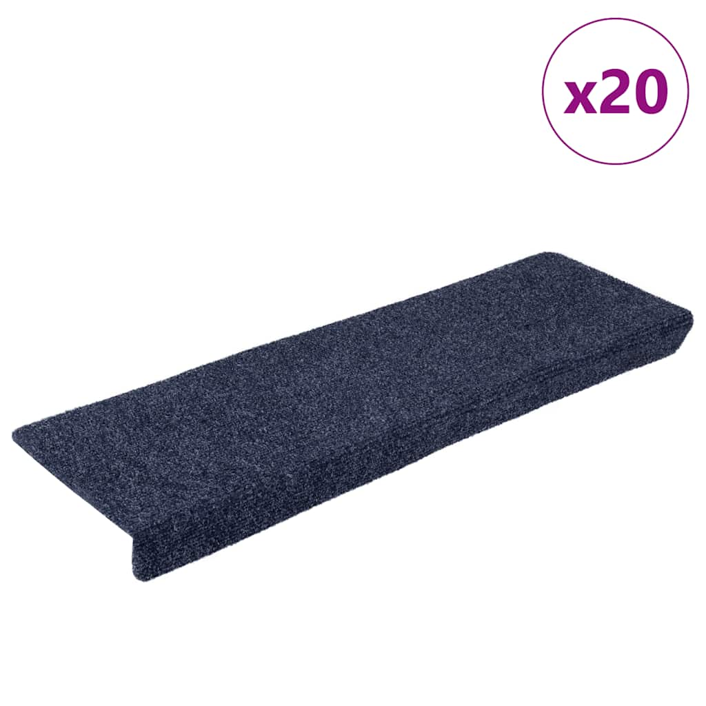 Vetonek Alfombrilla autoadhesiva escalera 20 uds antracita 65x21x4 cm