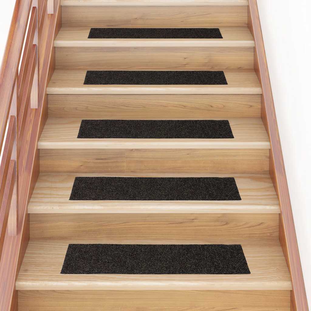 Vetonek Alfombrillas escaleras autoadhesivas 30uds marrón 76x20 cm