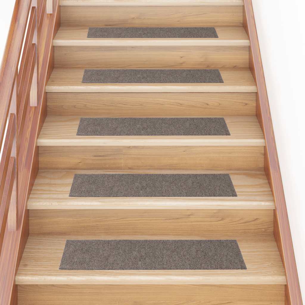 Vetonek Alfombrillas escaleras autoadhesivas 30uds crema 76x20 cm