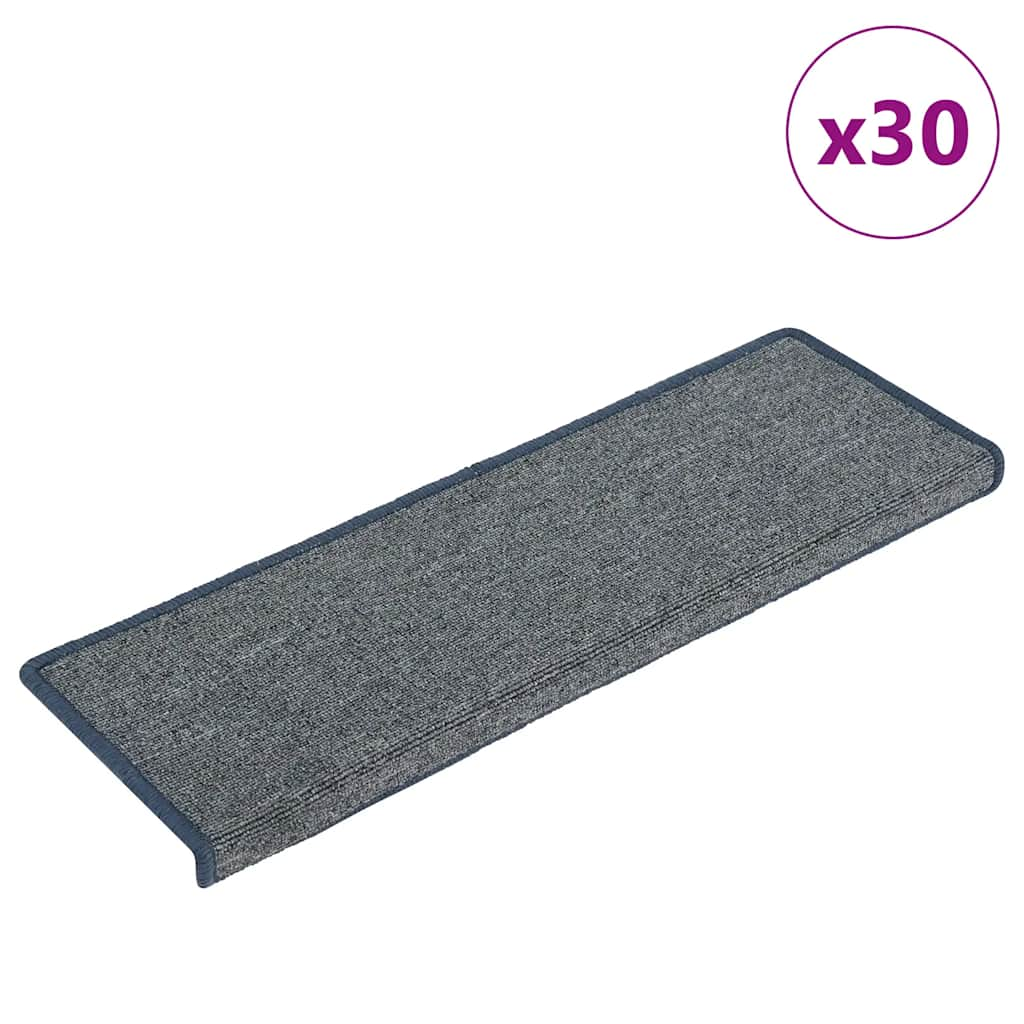 Vetonek Alfombrilla escalera 30 uds 65x21x4 cm morado y azul