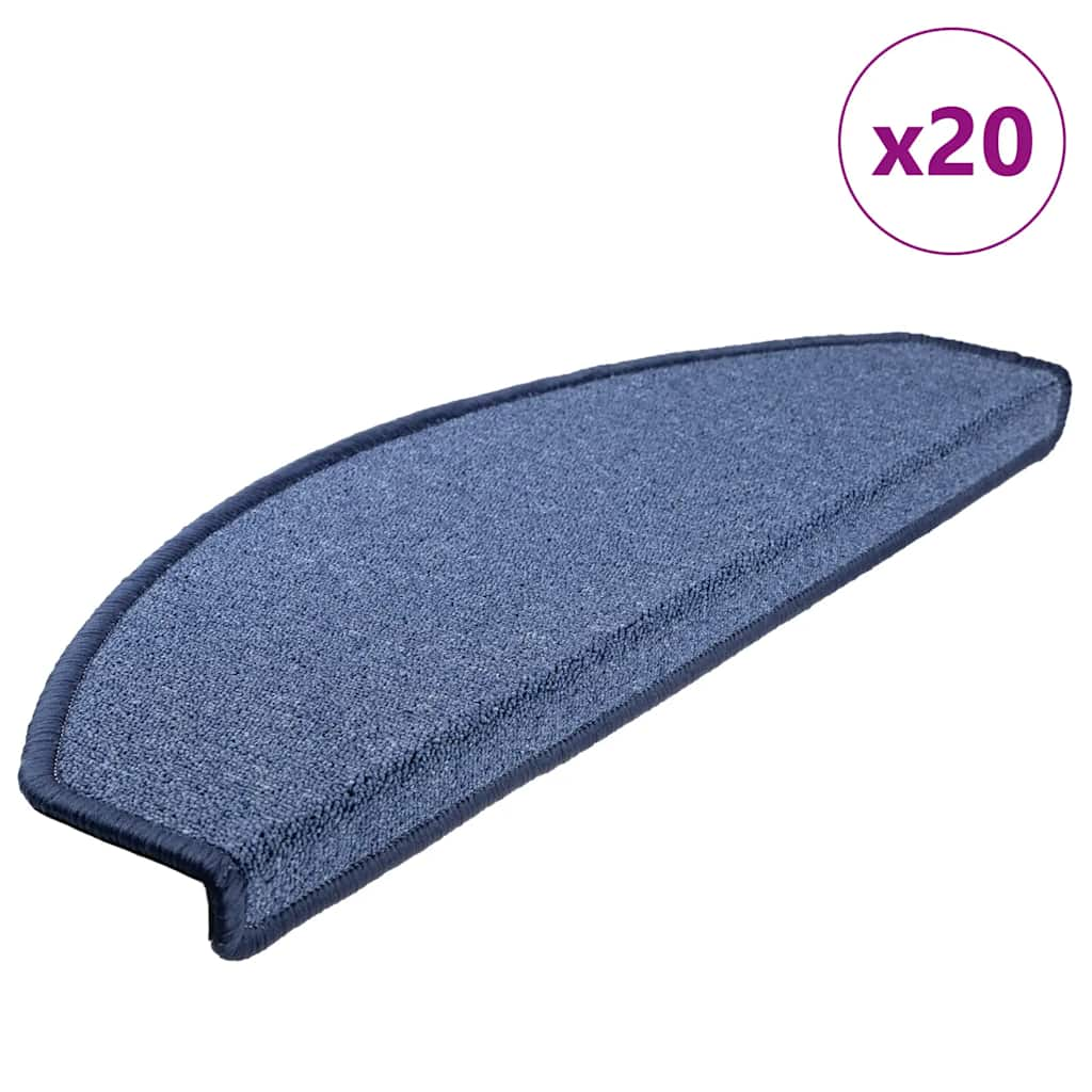 Vetonek Alfombrilla escalera 20 uds azul 65x24x4 cm