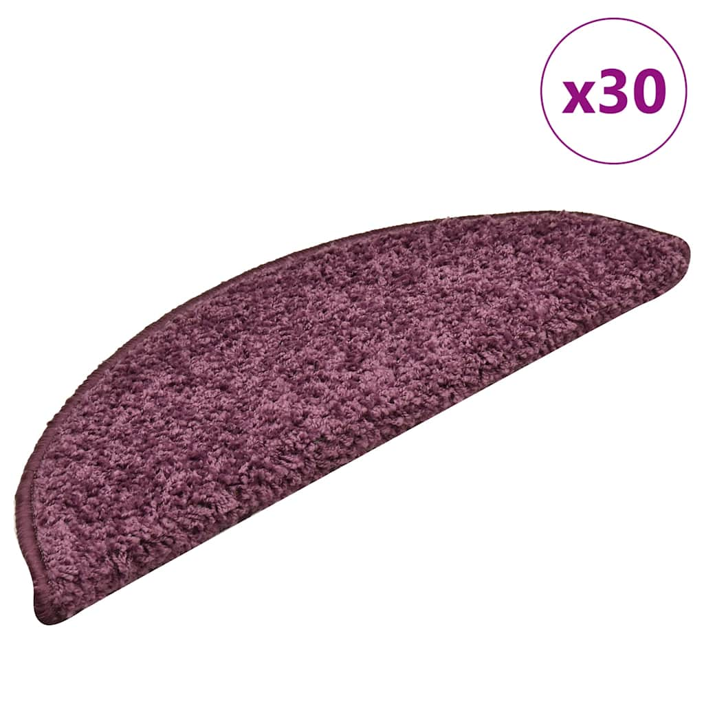 Vetonek Alfombrilla escalera 30 uds morado oscuro 56x17x3 cm