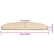 Tapis d'escalier 30 pcs couleur crème 65x21x4 cm V9350 Vetonek