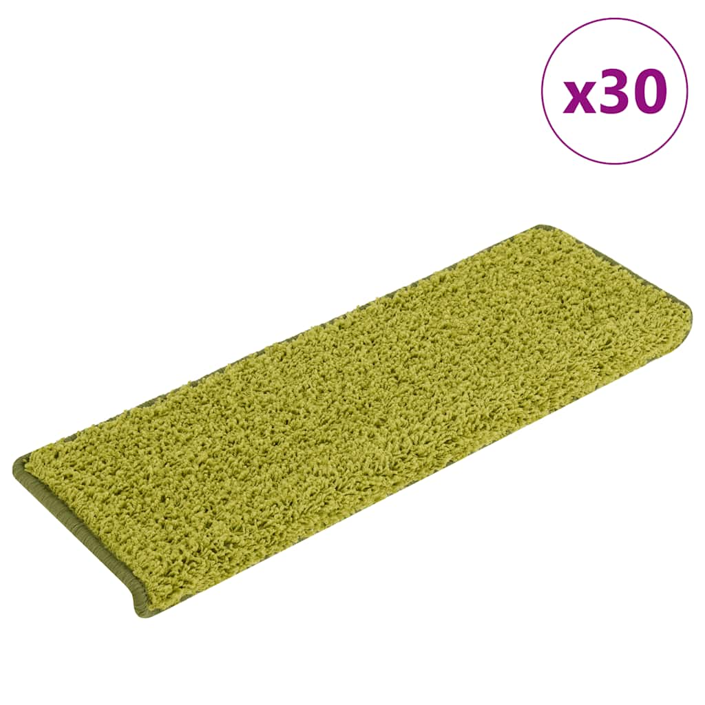 Vetonek Alfombrilla escalera 30 uds 65x21x4 cm verde