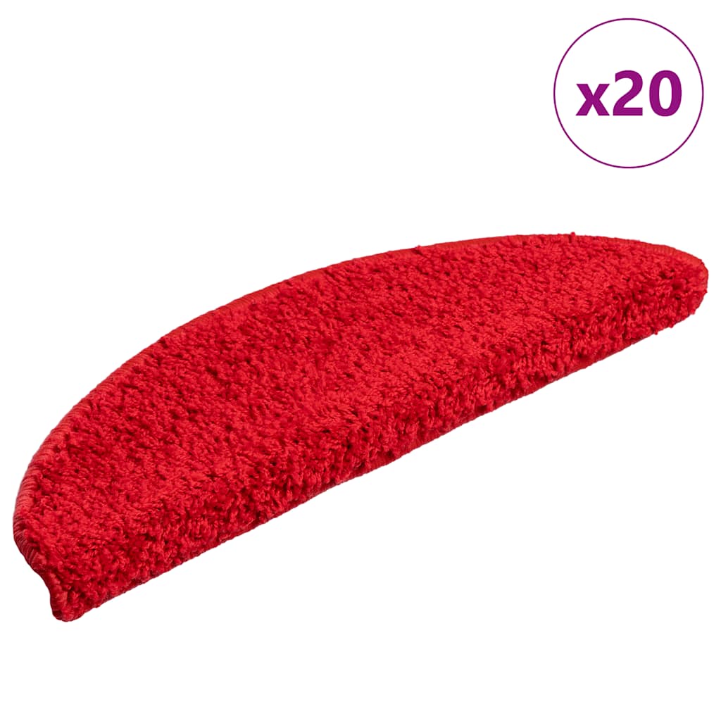 Vetonek Alfombrilla escalera 20 uds rojo 56x17x3 cm