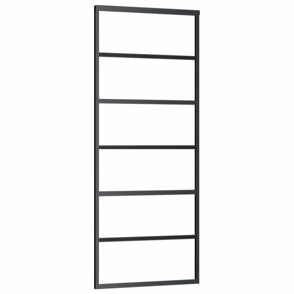 Puerta corredera con juego herrajes negro 76x205 cm ESG vidrio V4311 Vetonek
