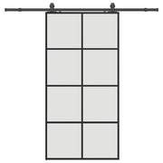 Vetonek Puerta corredera set herrajes negra 102,5x205 cm ESG vidrio