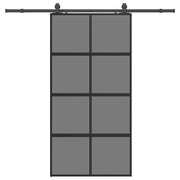 Vetonek Puerta corredera herrajes negro 102,5x205 cm vidrio templado
