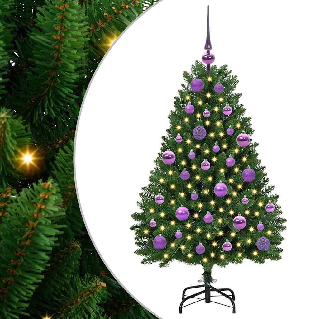 Árbol de Navidad artificial Verde 120 cm PVC y Metal