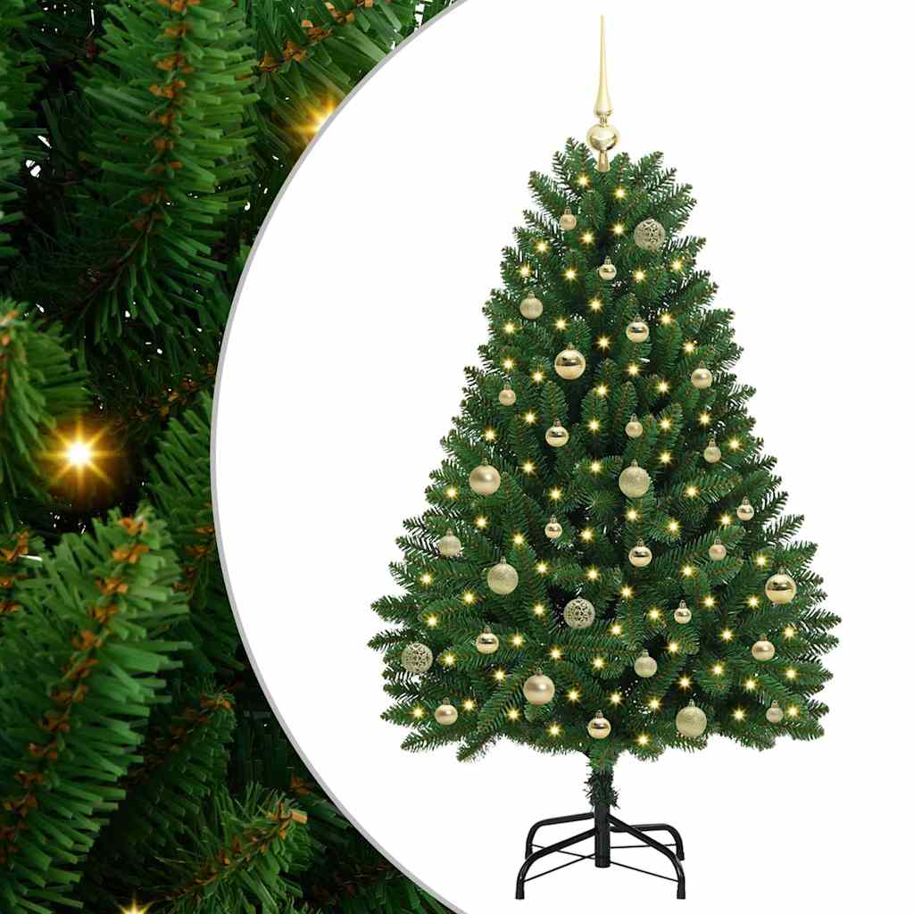 Árbol de Navidad artificial Verde 150 cm PVC y Metal