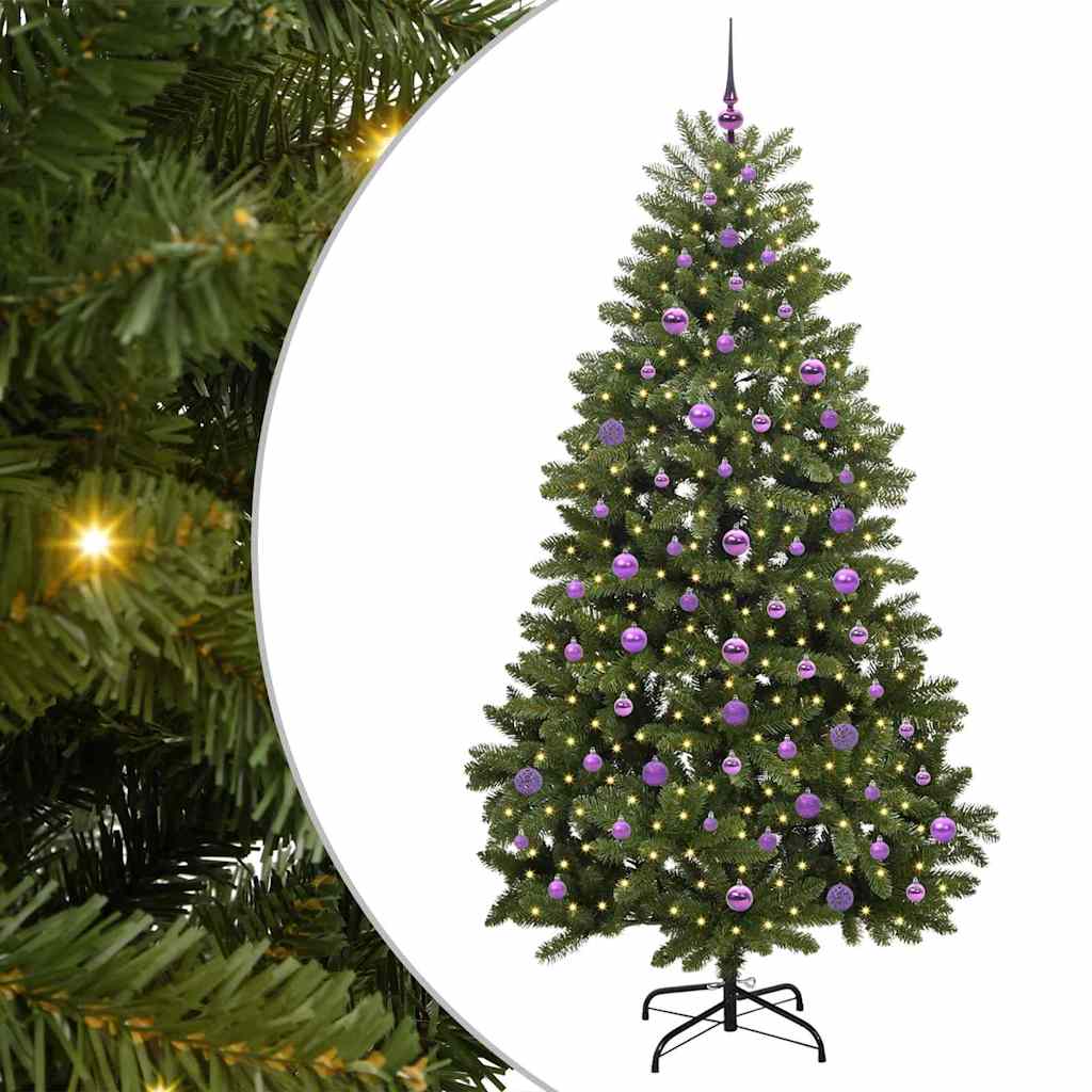 Árbol de Navidad artificial Verde 210 cm PVC y Metal