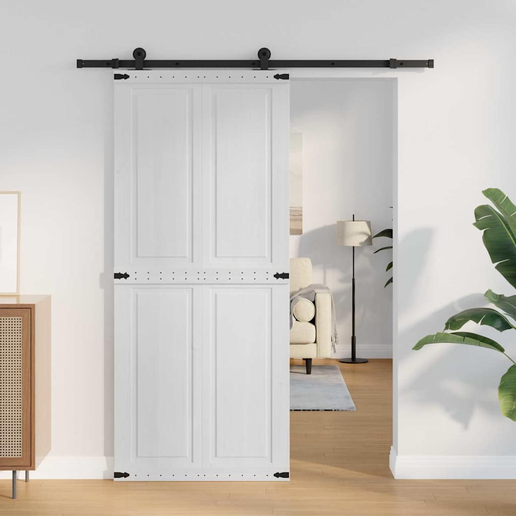 Puerta Corrediza Corona 90 x 210 cm Madera de Pino Maciza
