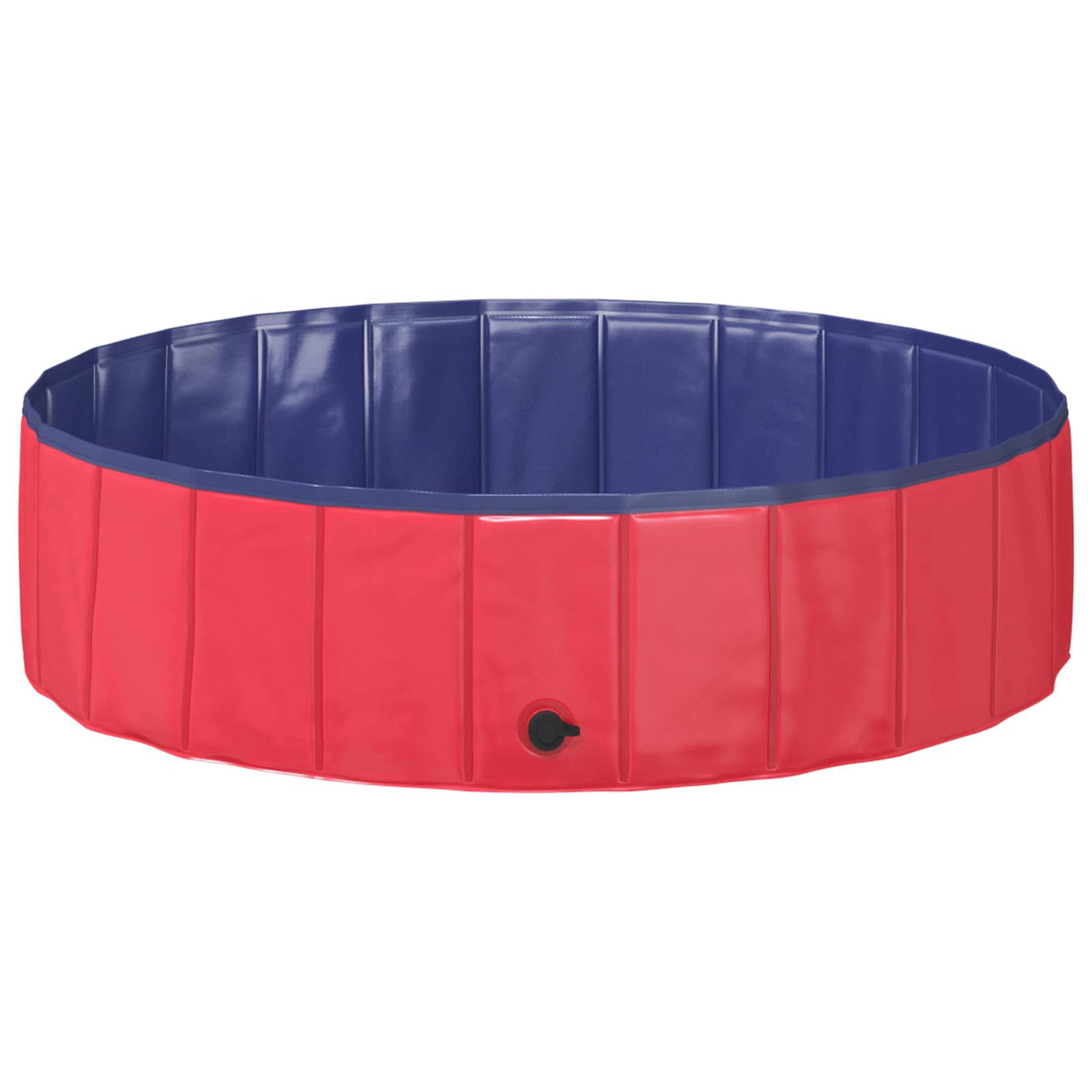 Piscina infantil roja y azul de 120 cm de diámetro y 30 cm de altura ideal para jardines y patios.