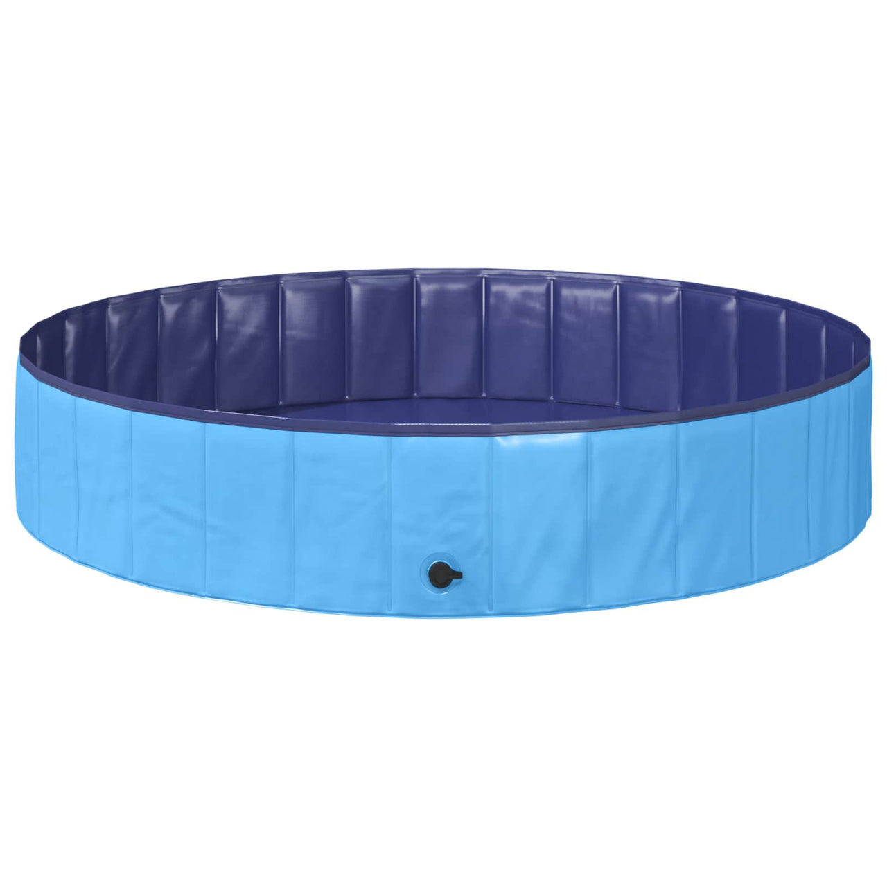 Piscina infantil azul de 160 cm de diámetro y 30 cm de profundidad, ideal para jardines y patios.