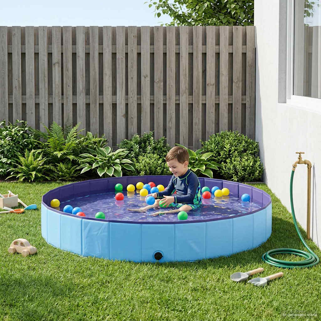 Piscina infantil azul de 300 cm de diámetro y 38 cm de altura, ideal para el jardín.