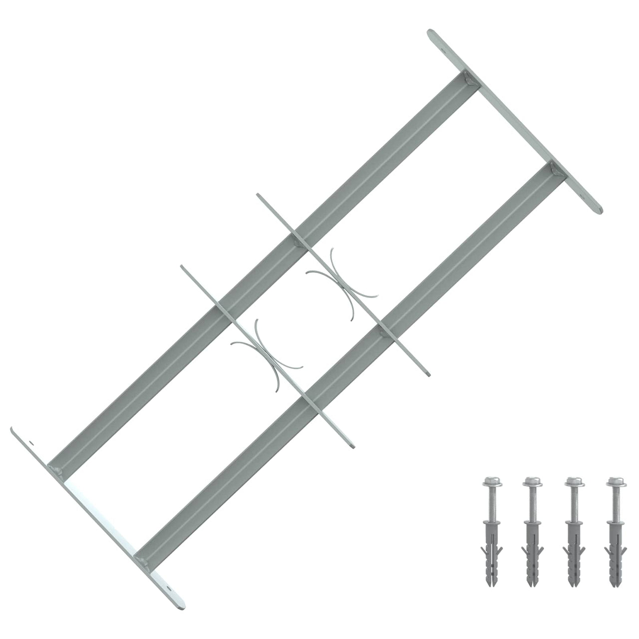 Safety Window Grill with 2 Crossbars 3 pcs 