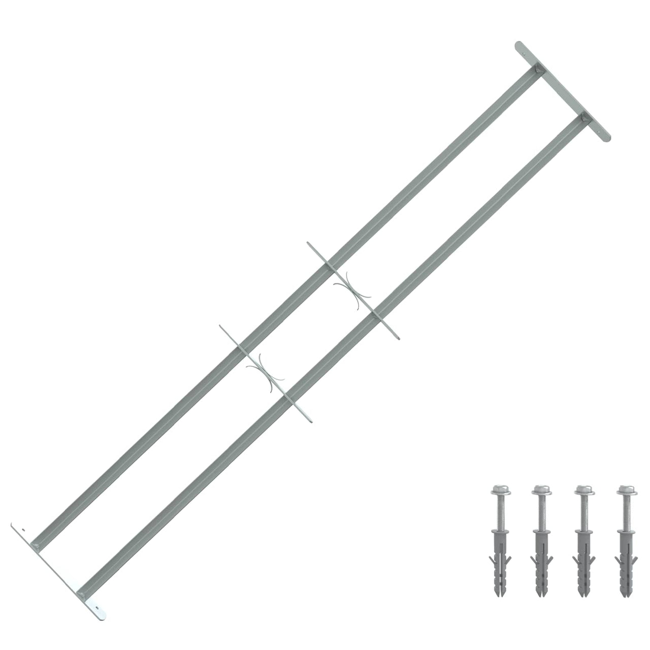 Security Window Grill with 2 Cross Bars 3 pcs 