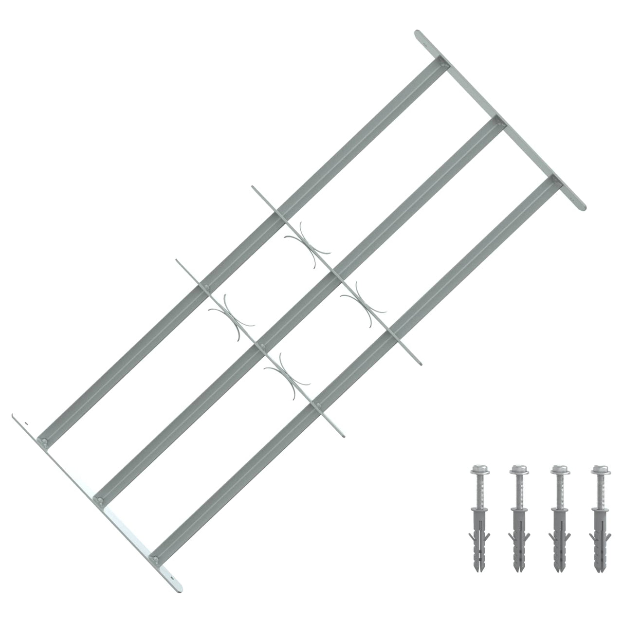 Security Window Grille with 3 Bars 3 pcs 