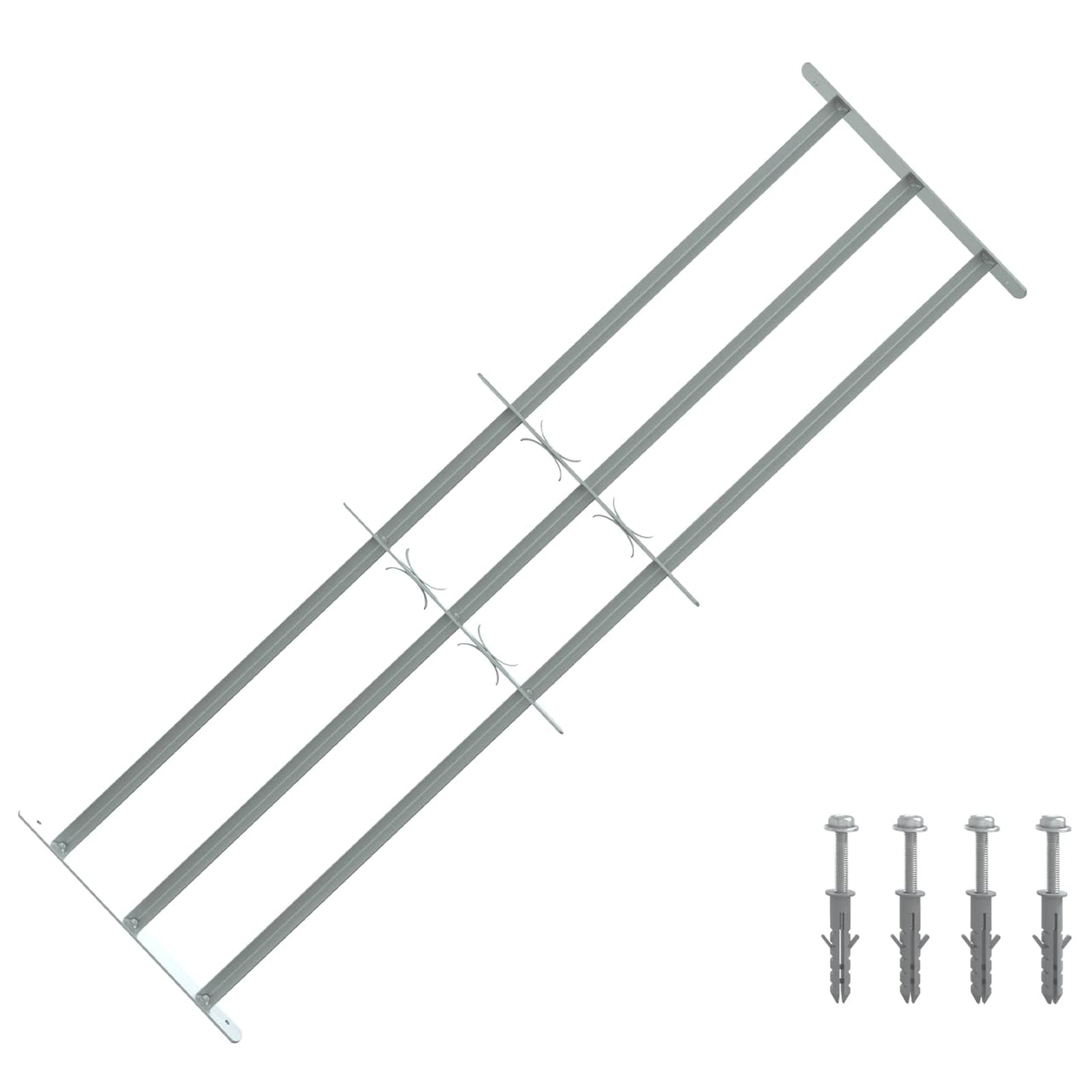 Security Window Grille with 3 Bars, 3 pcs 