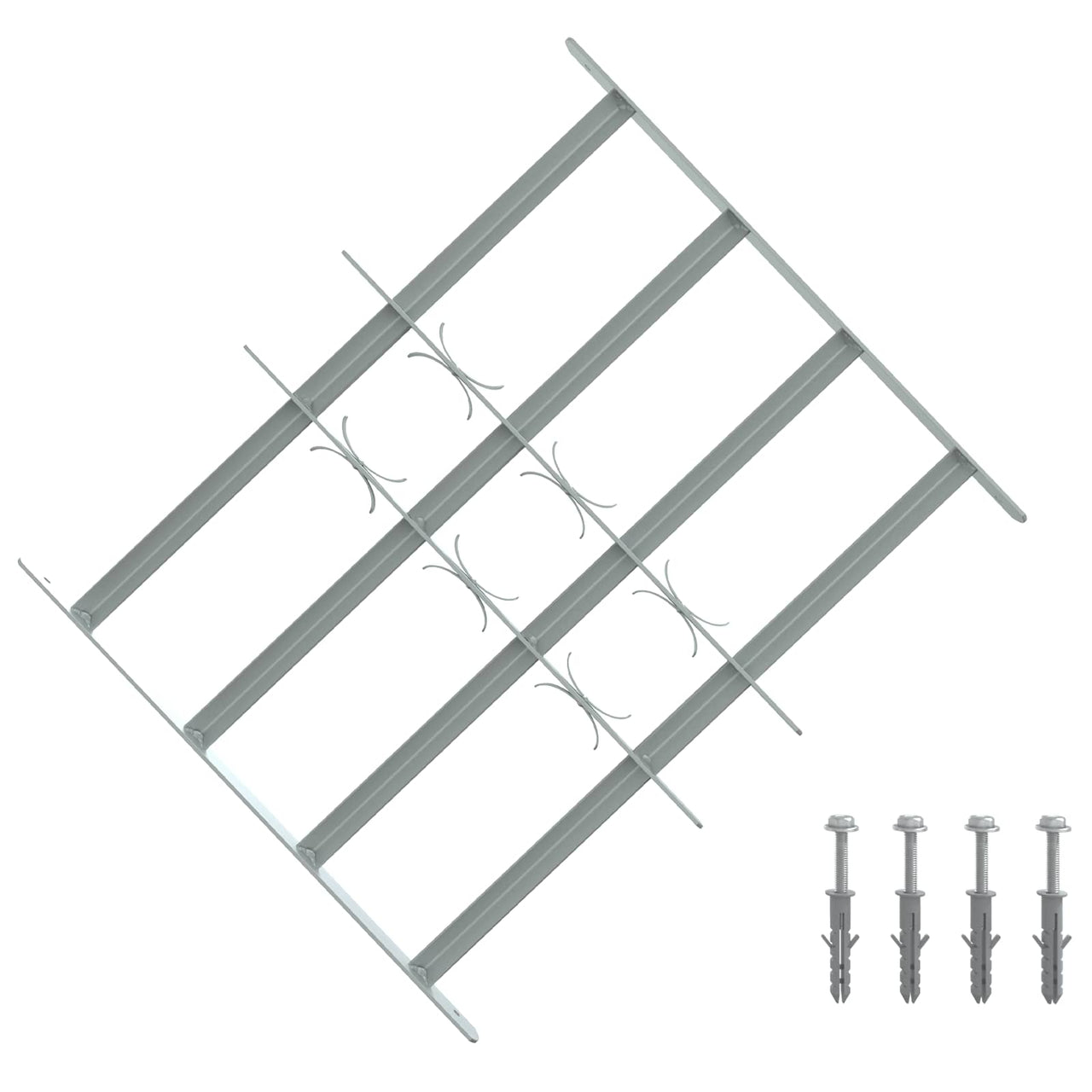 Security Window Bars with 4 Cross Bars 