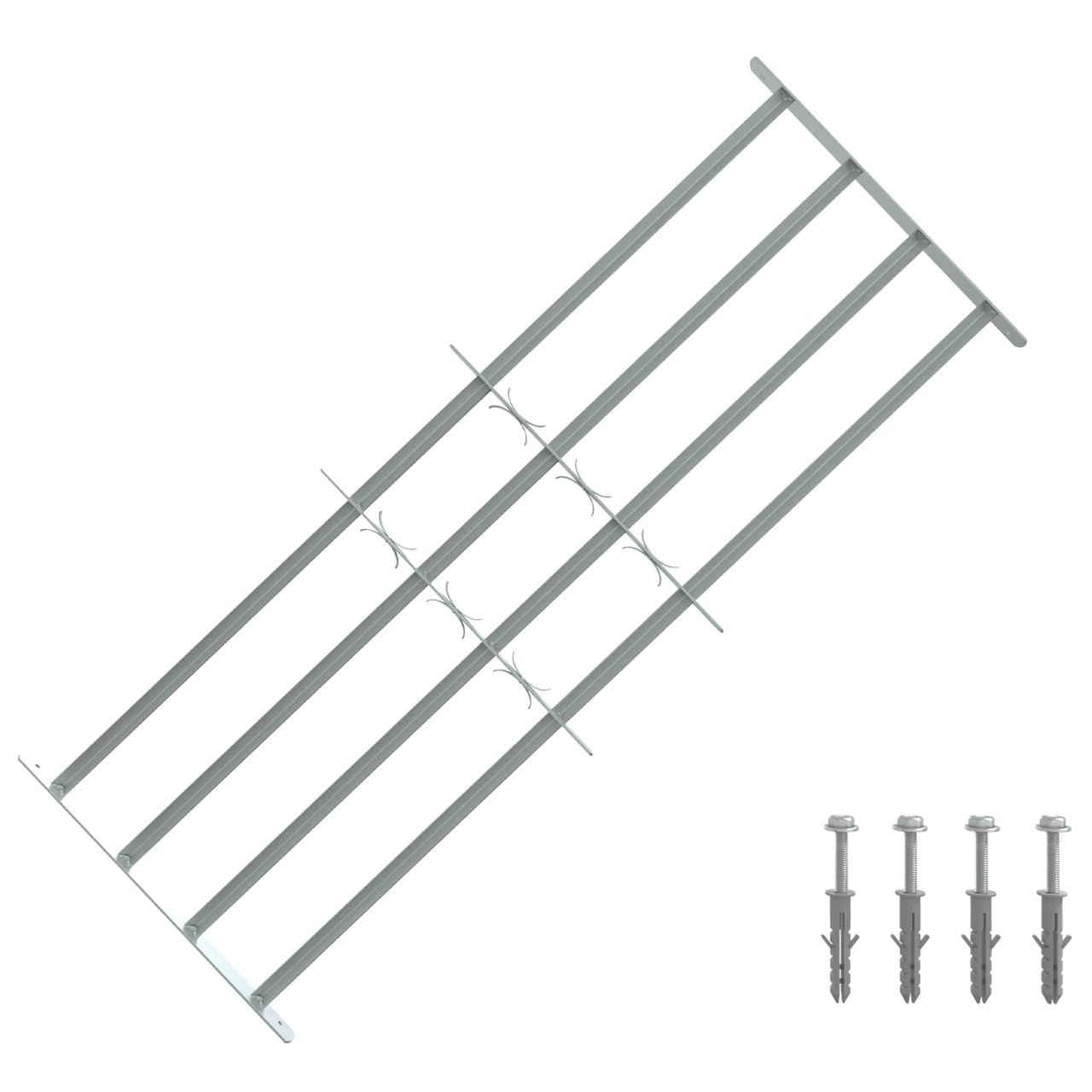 Security Window Grille with 4 Crossbars 