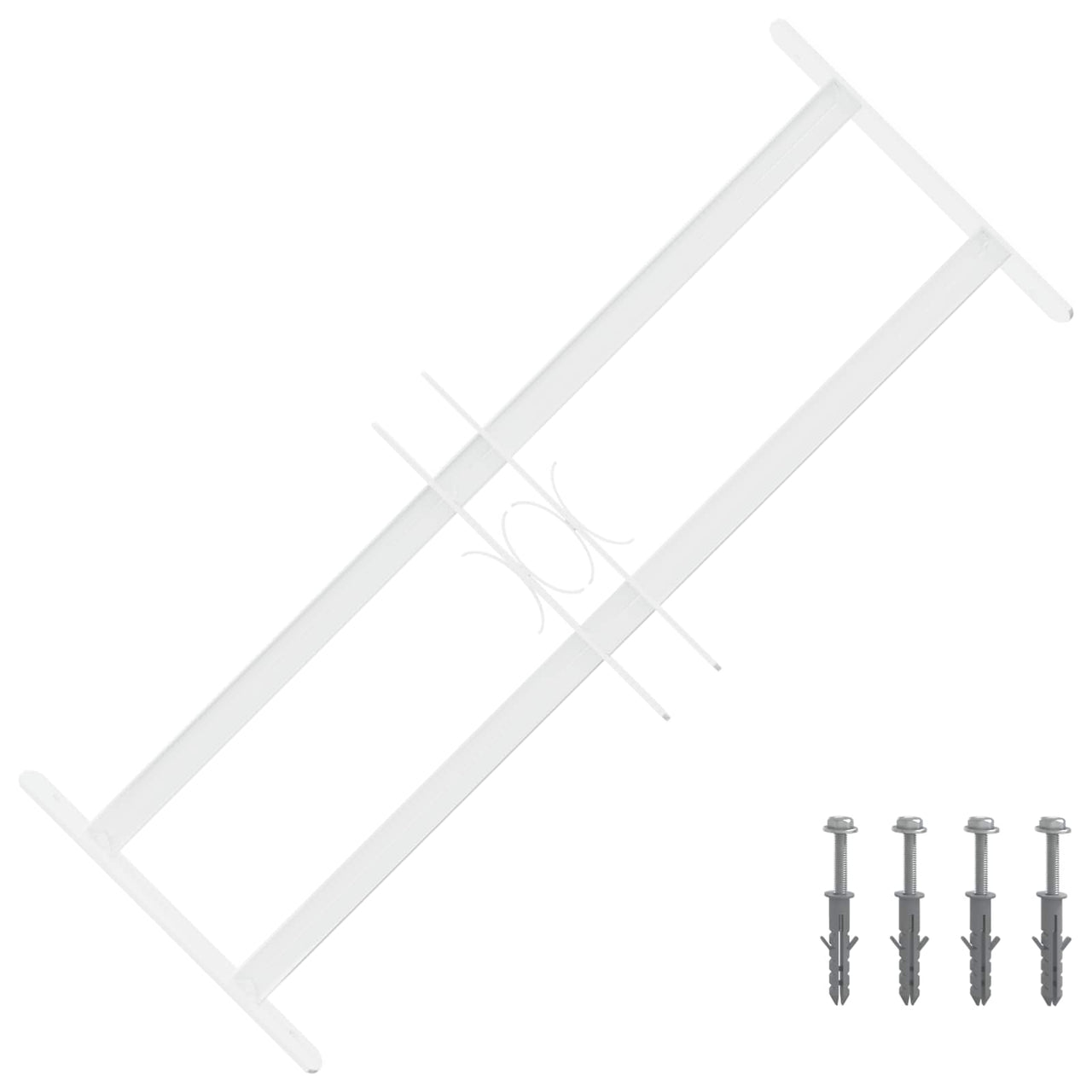 Security Window Grille with 2 Cross Bars 